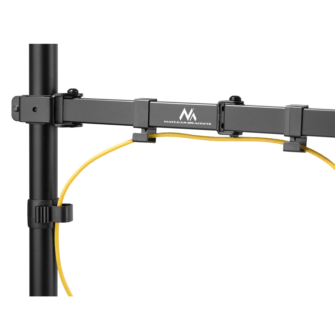 Maclean MC-883 монтаж за бюро за LCD монитори 17-32" 8 кг VESA 75x75 и 100x100 двойна рамо