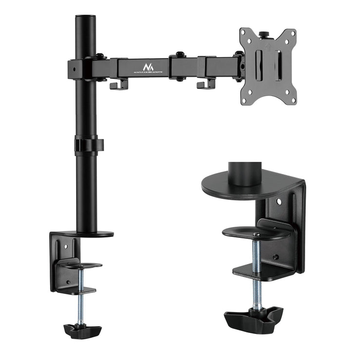 Maclean MC-883 монтаж за бюро за LCD монитори 17-32" 8 кг VESA 75x75 и 100x100 двойна рамо