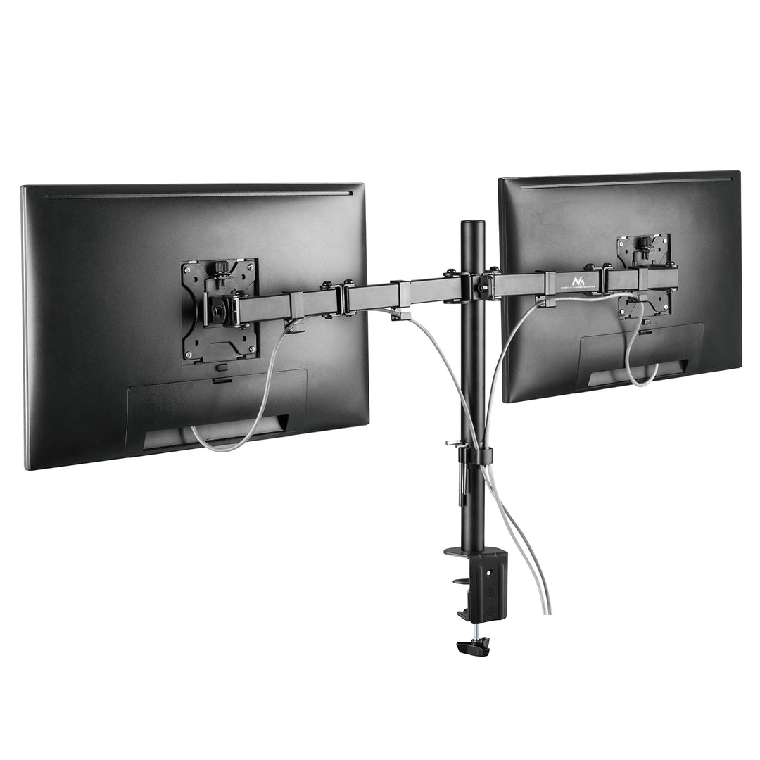 Maclean MC-884 монтаж за бюро за 2 LCD монитора, 17-32" 2x 8 кг (макс. 16 кг), VESA 75x75 и 100x100