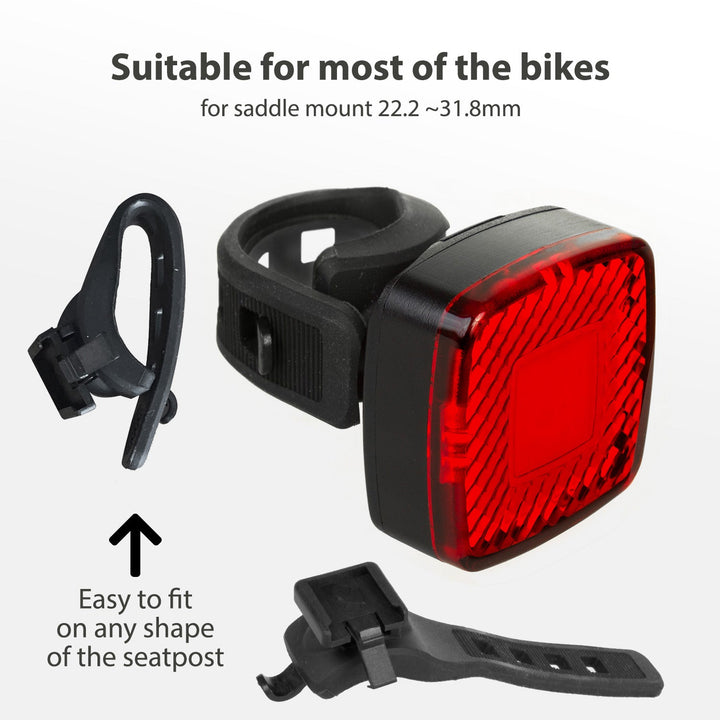 USB задна велосипедна светлина AUTO STOP сензор за сумрак Maclean Energy MCE355 COB LED макс. 125lm батерия 450mAh