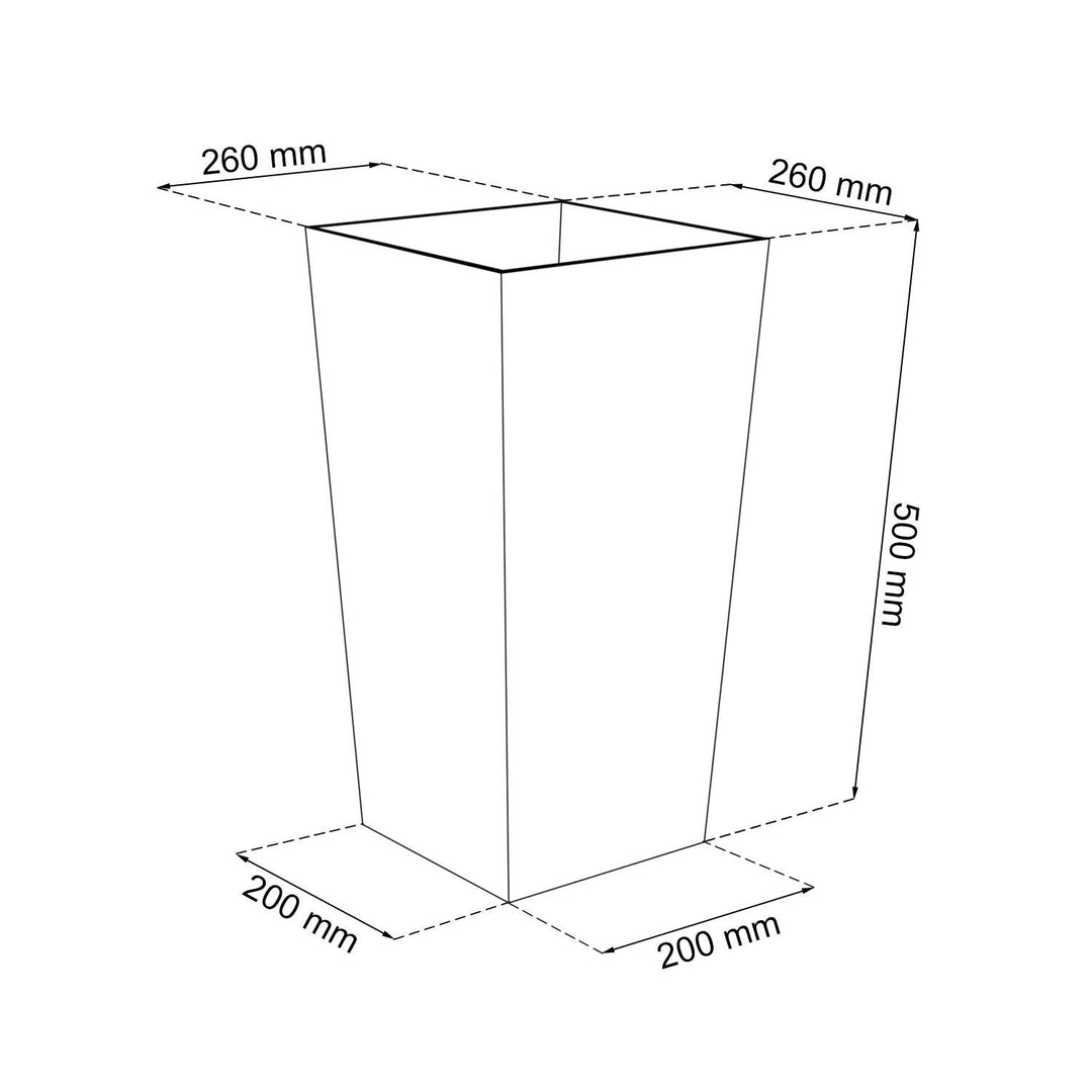 Urbi Square DURS265-S449 саксия с вложка – бяла