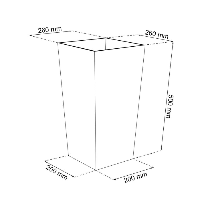 Urbi Square DURS265-S449 саксия с вложка – бяла