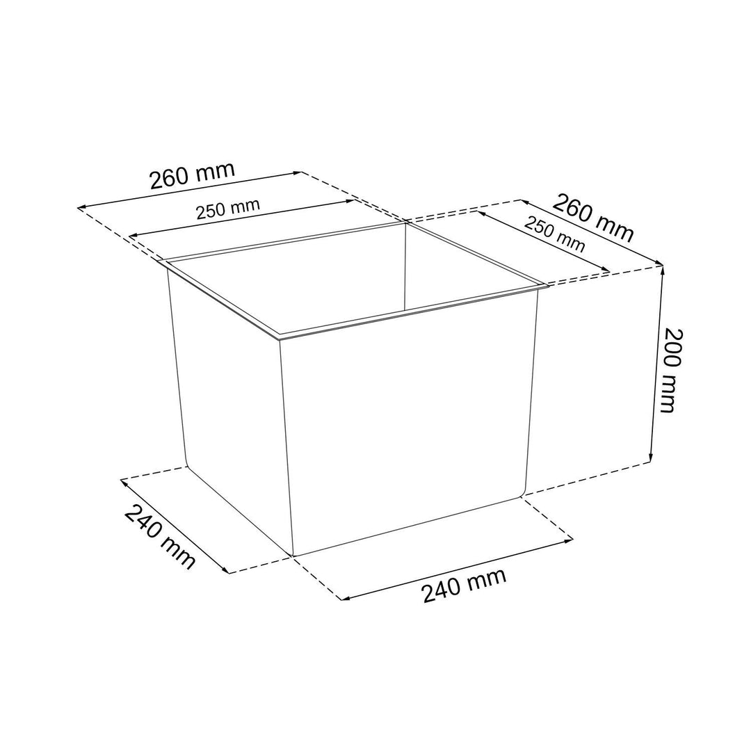 Urbi Square DURS265-S449 саксия с вложка – бяла