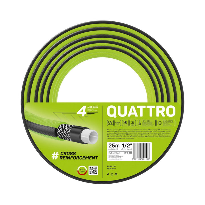 Cellfast Quattro градински маркуч 1/2" 25 м 4 слоя напречно плетени