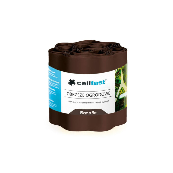 Гофрирана градинска ограда 15 см x 9 м Cellfast кафява