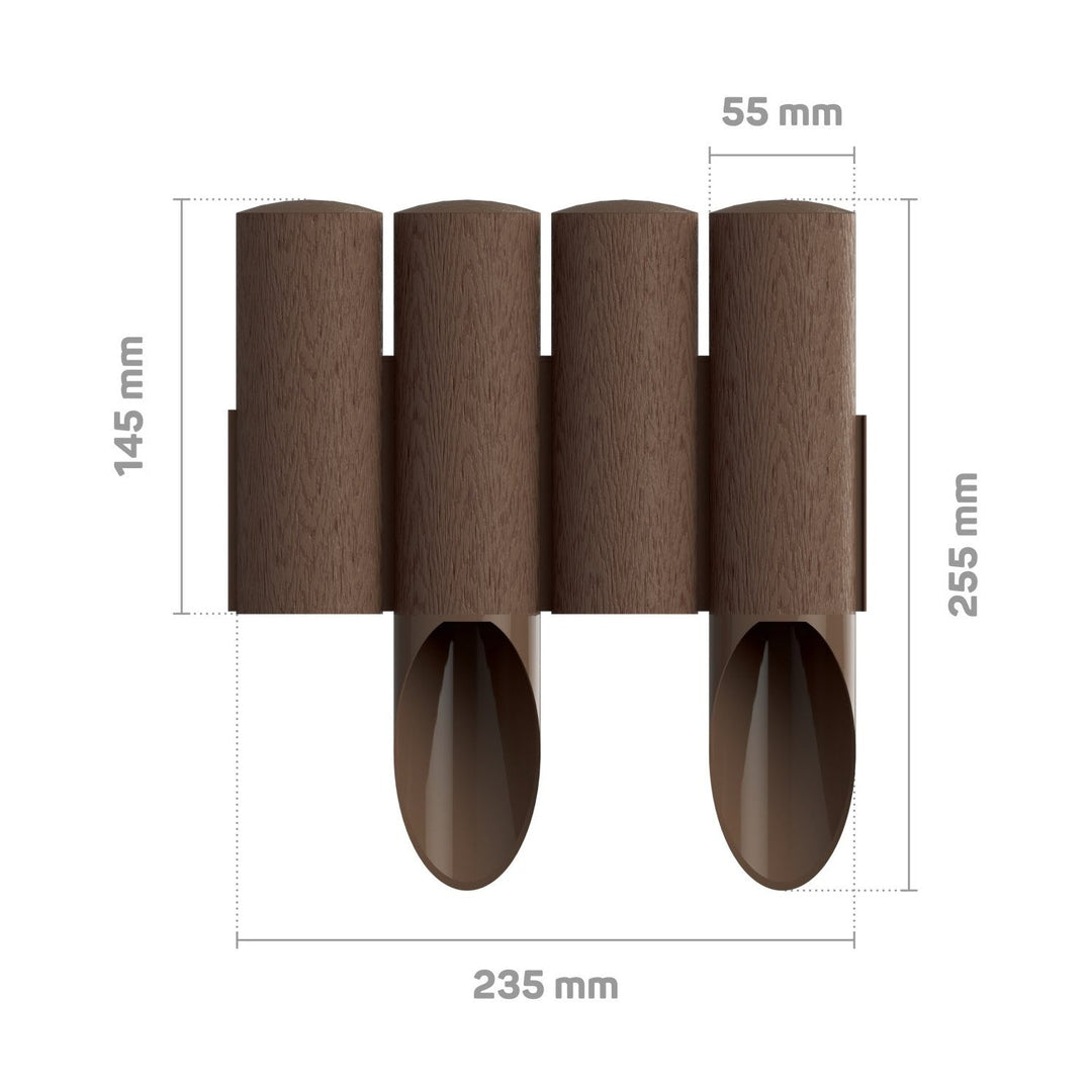 Palisadă de grădină unică Cellfast Standard maro 0,23m