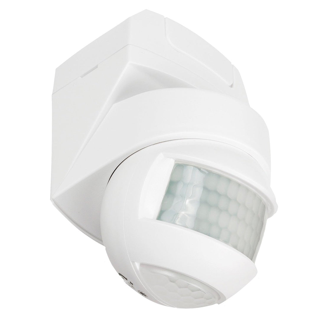 Стенен датчик за движение при затъмняване 180° + 360° 2000W Maclean Energy MCE295 бял