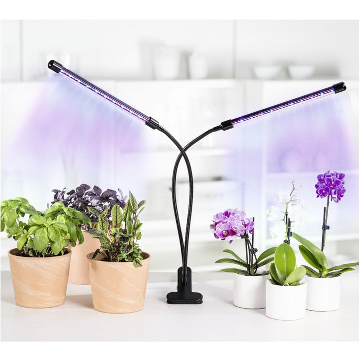 Lampă cu LED dublu alungită pentru iluminarea plantelor
