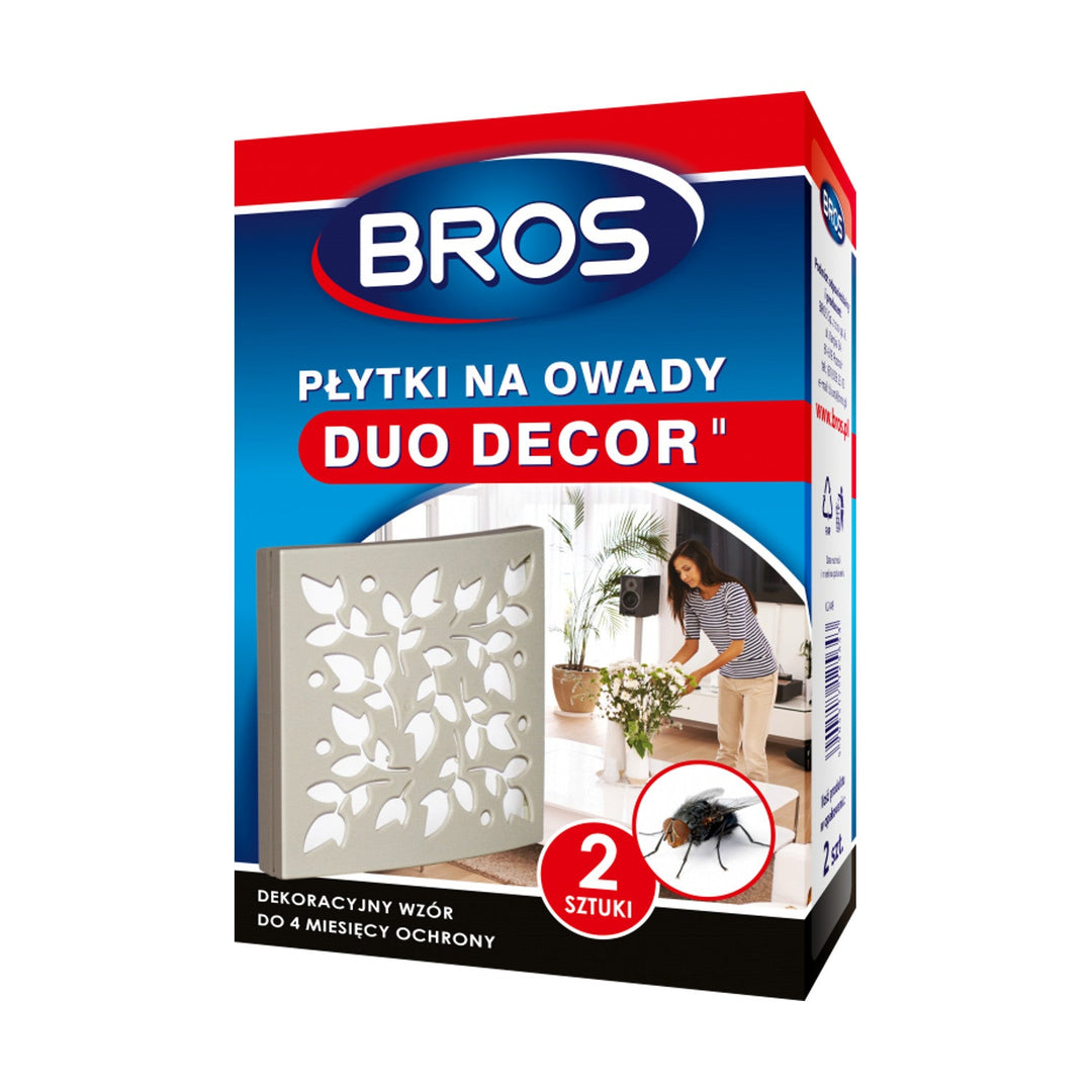 Set de 2 plăci decorative pentru insecte, muște, țânțari, muște de fructe și phalens BROS Duo-Decor