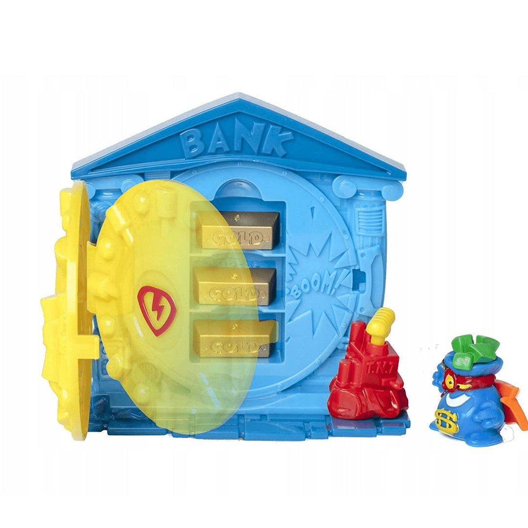 MagicBox PSZSB216IN40 SuperZings Misiune 4: Asalt la bancă Set 2 figurine Super-erou Răufăcător Vehicul