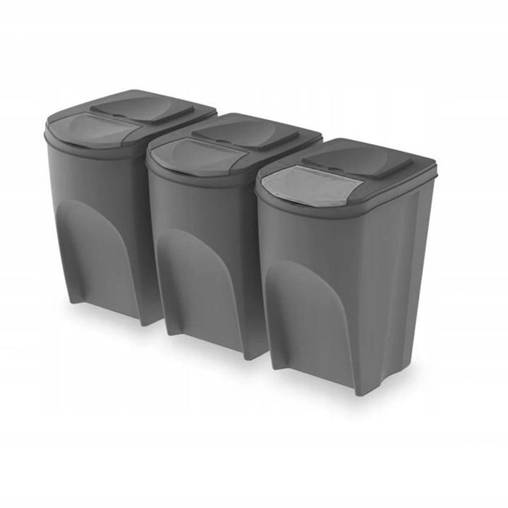 Sortibox 3x35L комплект сиви кошчета за сортиране на отпадъци