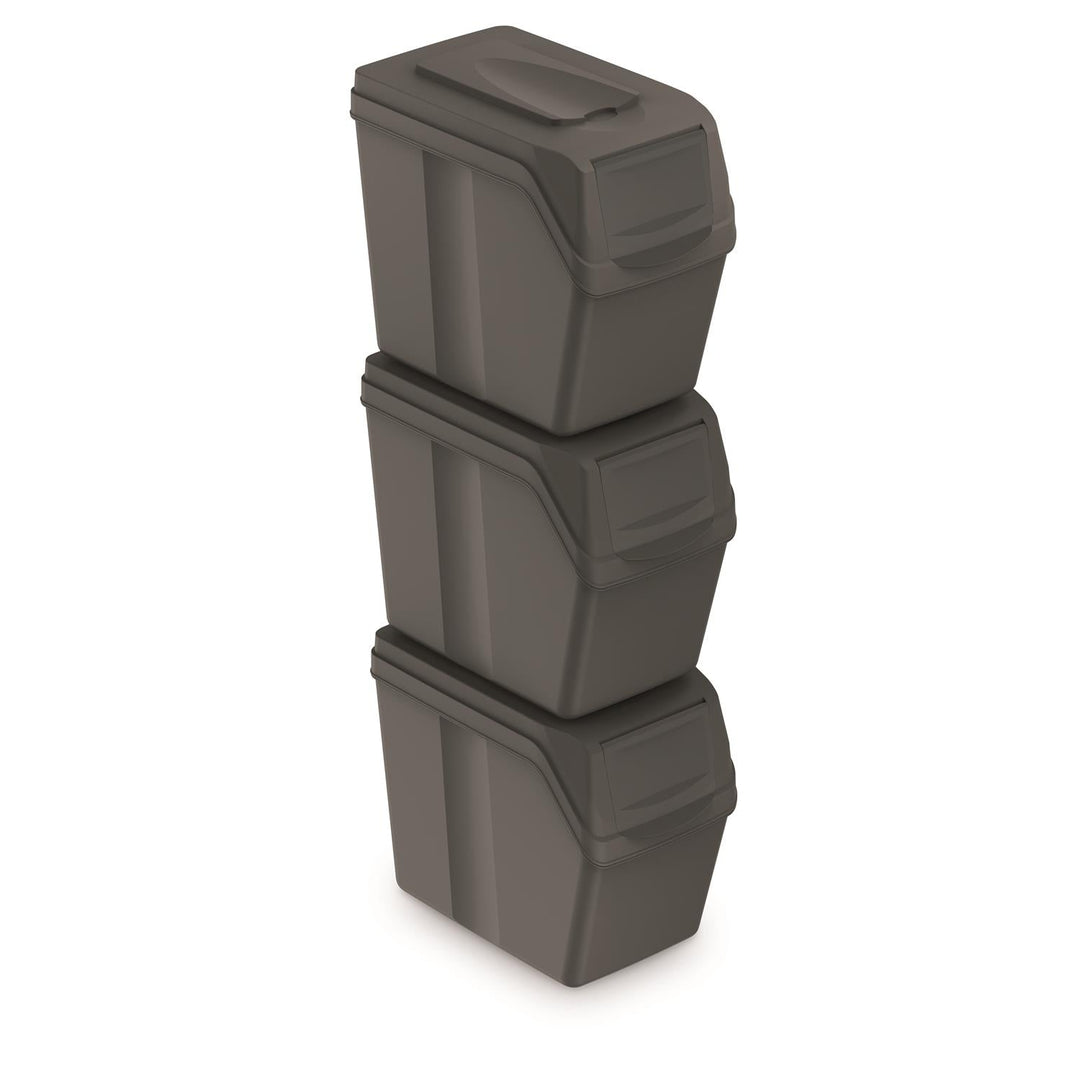 Sortibox 3x20L комплект сиви кошчета за сортиране на отпадъци ISWB20S3