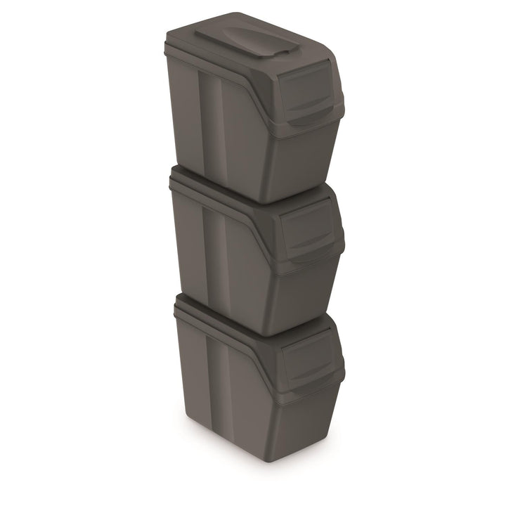 Sortibox 3x20L комплект сиви кошчета за сортиране на отпадъци ISWB20S3