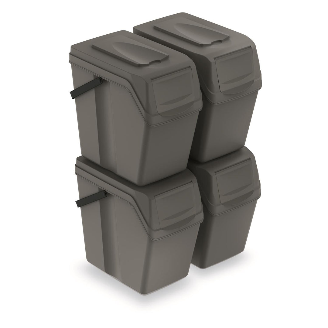 Sortibox 4x25L комплект сиви кошчета за сортиране на отпадъци ISWB25S4