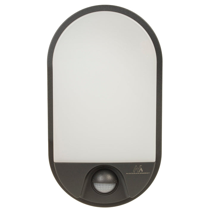 LED лампа с инфрачервен датчик за движение MCE340 GR 1100lm 15W IP54 Maclean Energy, сив цвят, естествена бяла цветова температура (4000K)