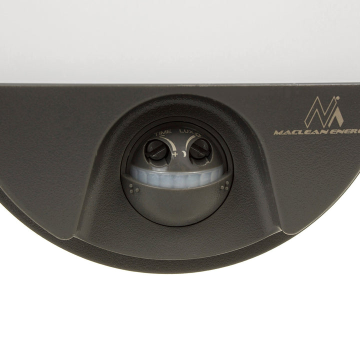 LED лампа с инфрачервен датчик за движение MCE340 GR 1100lm 15W IP54 Maclean Energy, сив цвят, естествена бяла цветова температура (4000K)