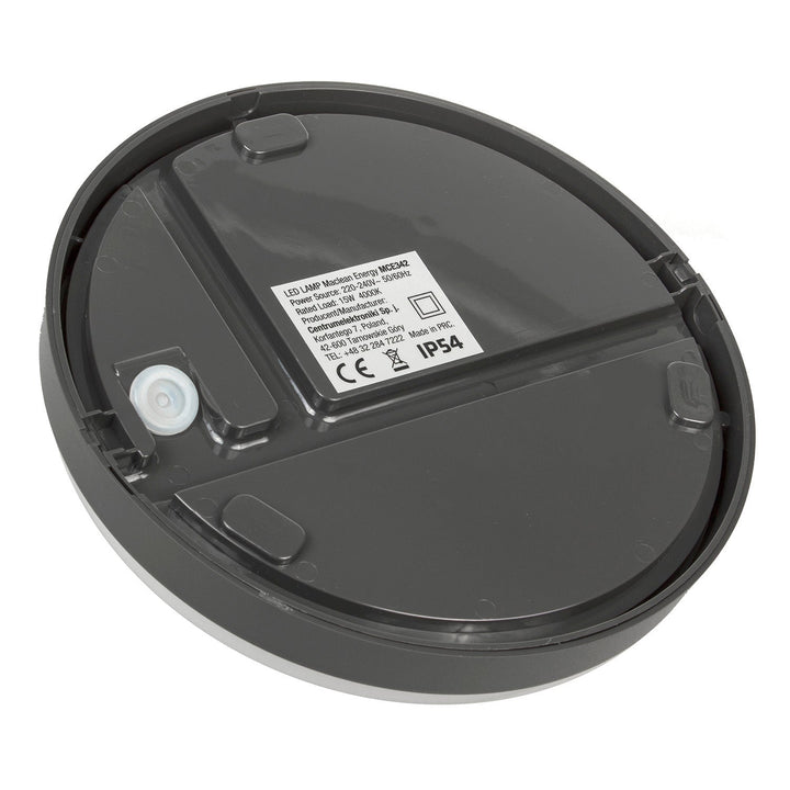 MCE342 GR 1100lm 15W IP54 Maclean Energy LED лампа за стена и таван, сива, естествено бял цвят (4000K)