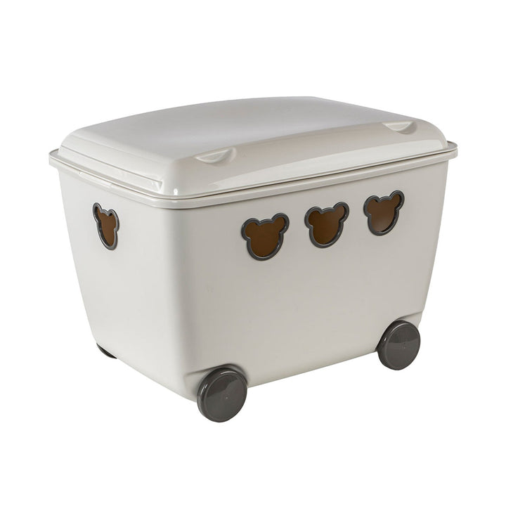 55L BranQ Teddy Bear Box контейнер за съхранение на играчки на колела – бял