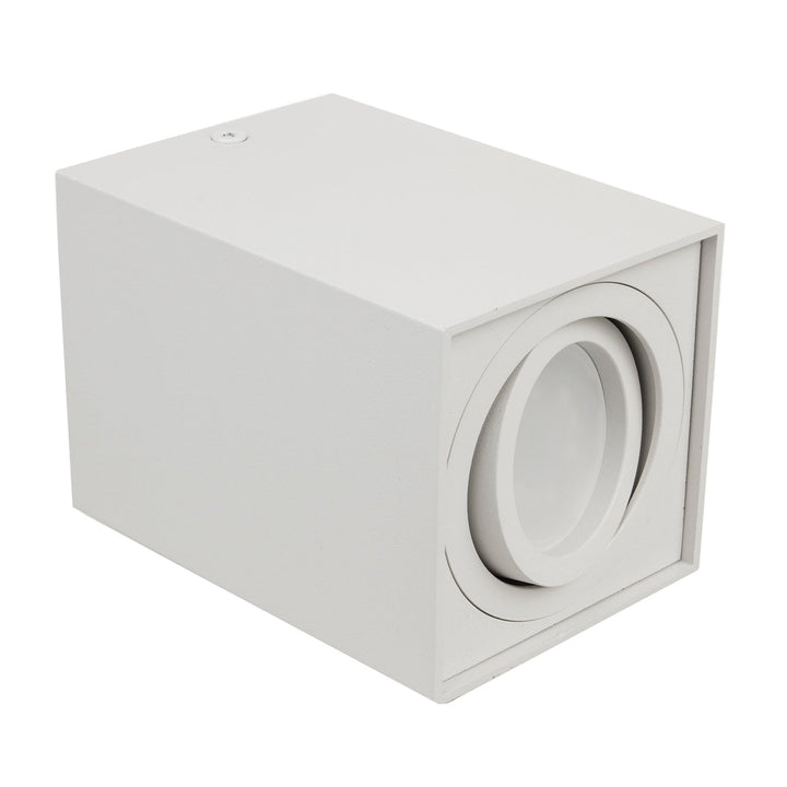 GU10 MCE426 W халогенен прожектор за повърхностен монтаж, бял, 80x80x115mm, квадратен, алуминий
