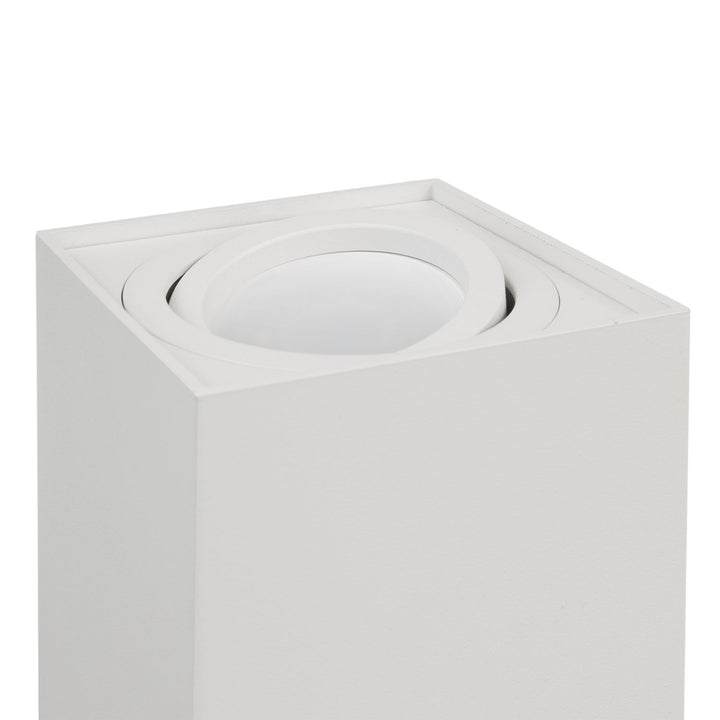 GU10 MCE426 W халогенен прожектор за повърхностен монтаж, бял, 80x80x115mm, квадратен, алуминий
