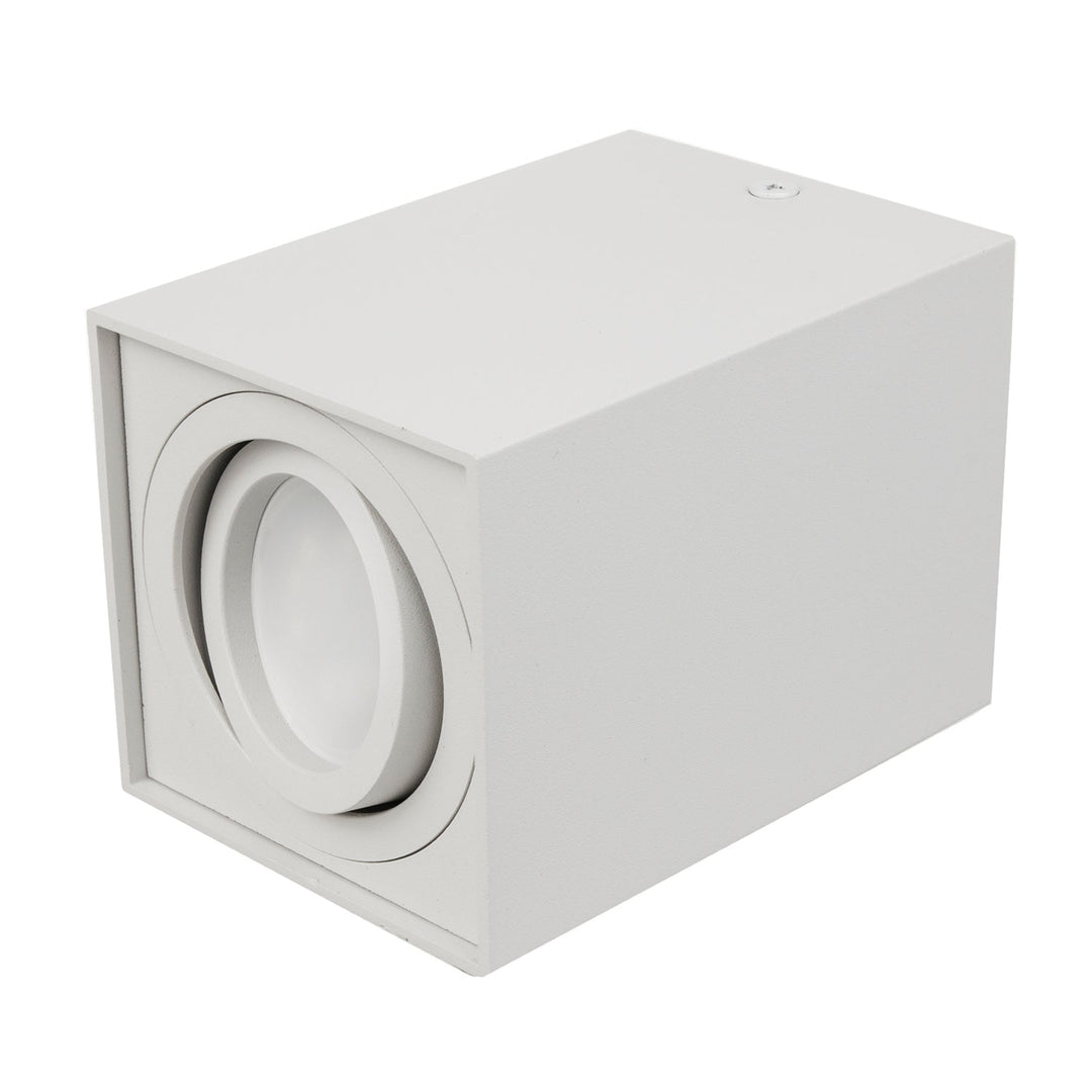 GU10 MCE426 W халогенен прожектор за повърхностен монтаж, бял, 80x80x115mm, квадратен, алуминий