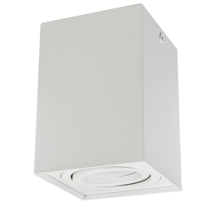 GU10 MCE426 W халогенен прожектор за повърхностен монтаж, бял, 80x80x115mm, квадратен, алуминий
