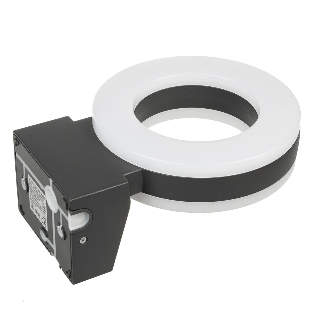 Maclean Energy MCE365 стенна LED лампа с PIR сензор - PC+ALU, 20W (1700lm) неутрално бяло 4000K IP65 сиво