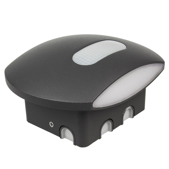 Maclean Energy MCE366 стенна LED лампа с PIR сензор - PC+ALU, 20W (1600lm) неутрално бяло 4000K IP65 сиво
