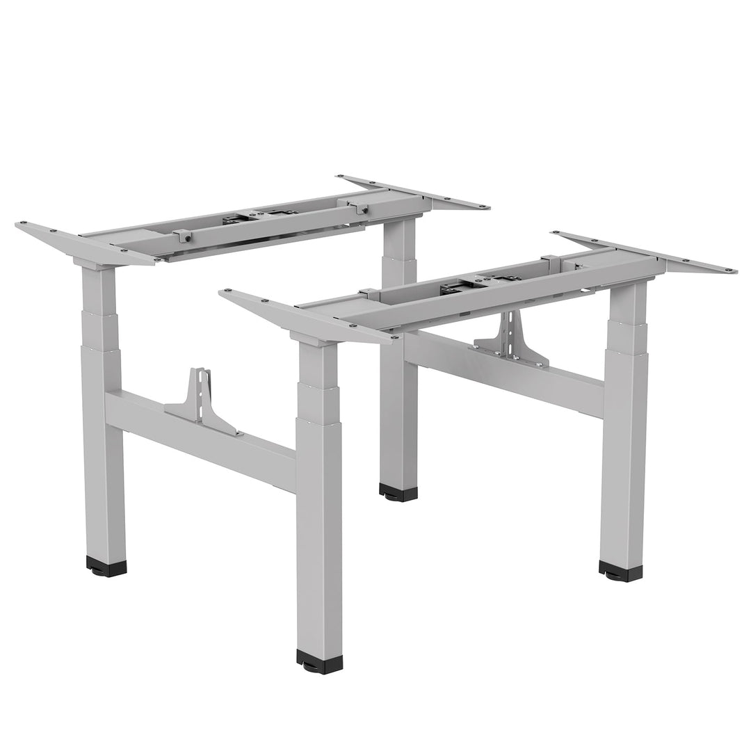 Ergo Office двойно електрическо бюро с регулируема височина, максимална височина 128 cm, максимално натоварване 125 kg x2, без плот за работа в изправено/седнало положение (2 части), сиво, ER-404G