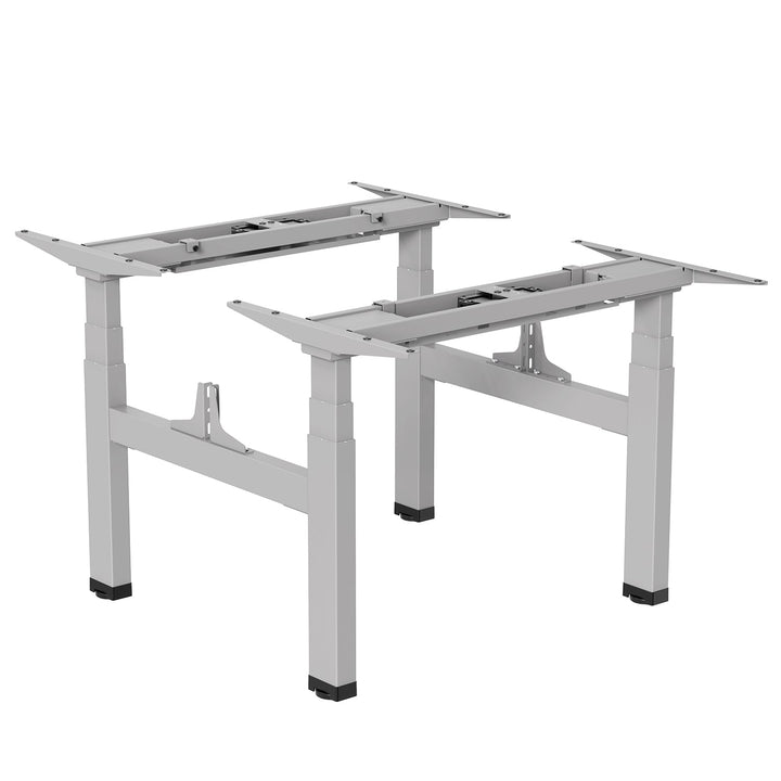 Ergo Office двойно електрическо бюро с регулируема височина, максимална височина 128 cm, максимално натоварване 125 kg x2, без плот за работа в изправено/седнало положение (2 части), сиво, ER-404G