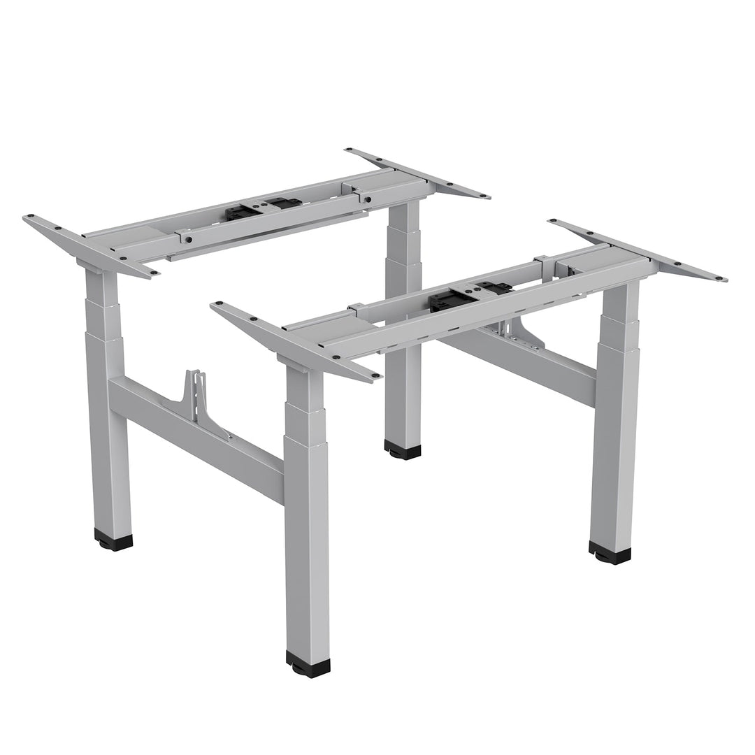 Ergo Office двойно електрическо бюро с регулируема височина, максимална височина 128 cm, максимално натоварване 125 kg x2, без плот за работа в изправено/седнало положение (2 части), сиво, ER-404G