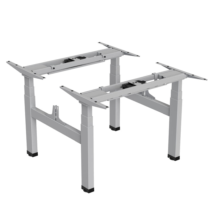 Ergo Office двойно електрическо бюро с регулируема височина, максимална височина 128 cm, максимално натоварване 125 kg x2, без плот за работа в изправено/седнало положение (2 части), сиво, ER-404G