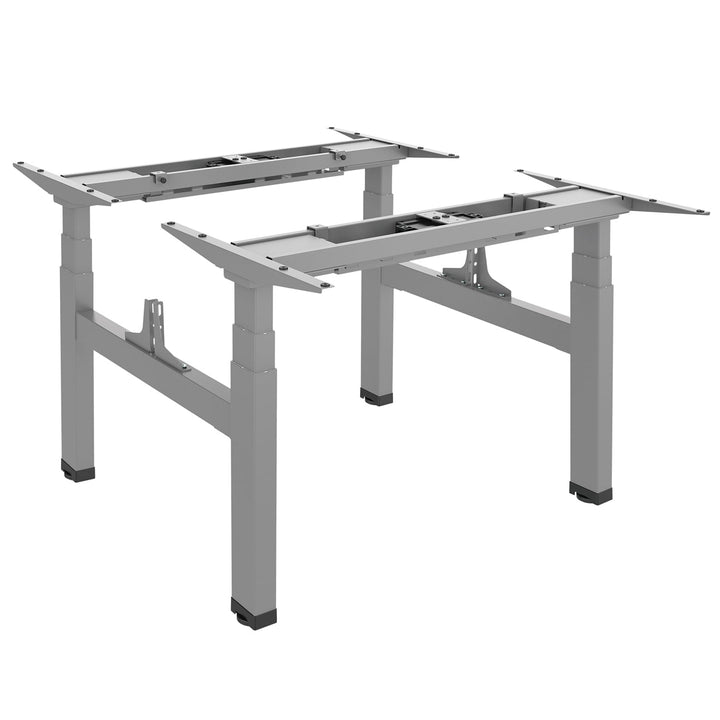 Ergo Office двойно електрическо бюро с регулируема височина, максимална височина 128 cm, максимално натоварване 125 kg x2, без плот за работа в изправено/седнало положение (2 части), сиво, ER-404G