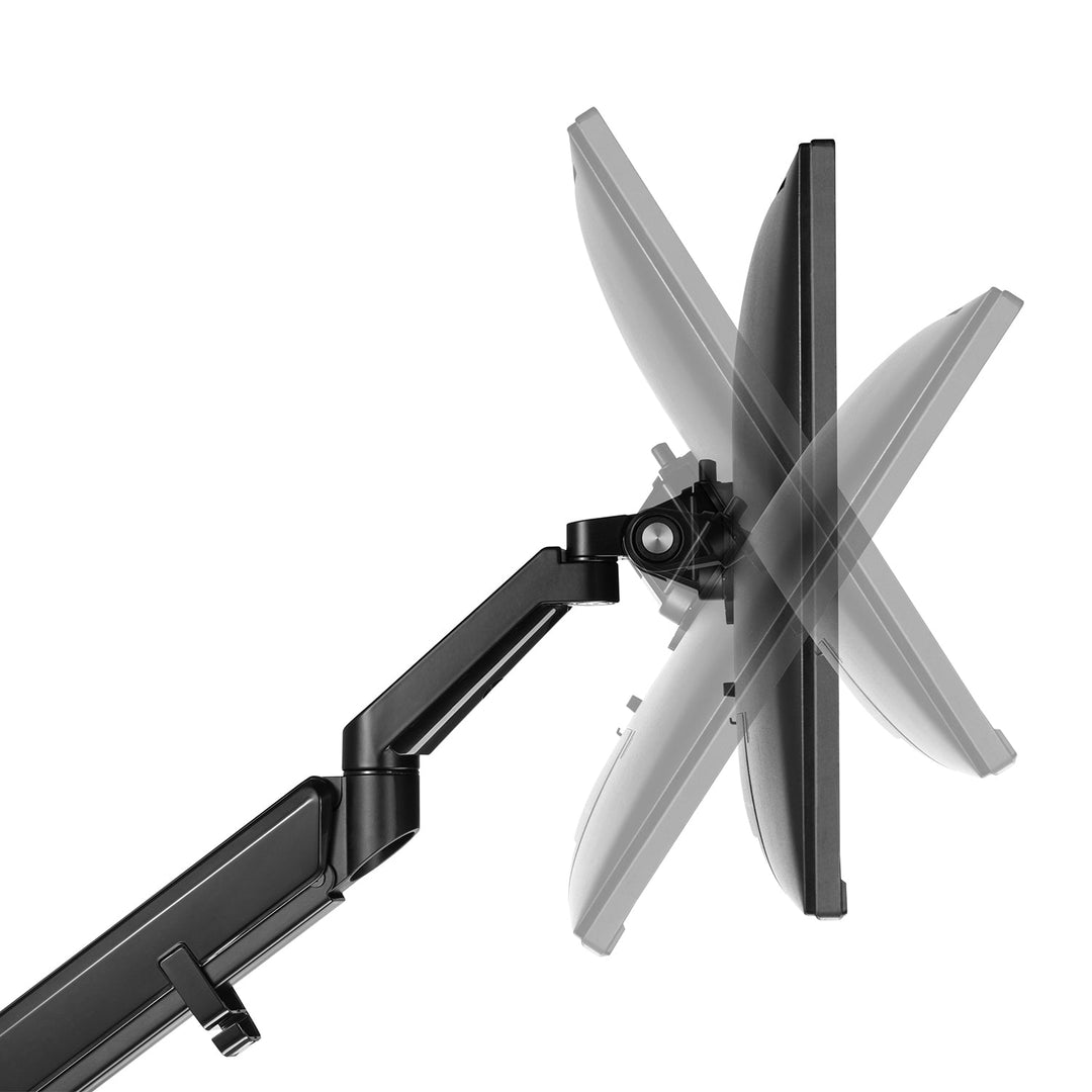 Ergo Office черна стойка за монитори за бюро, с газова пружина, 17"-32", 9 кг, ER-405B
