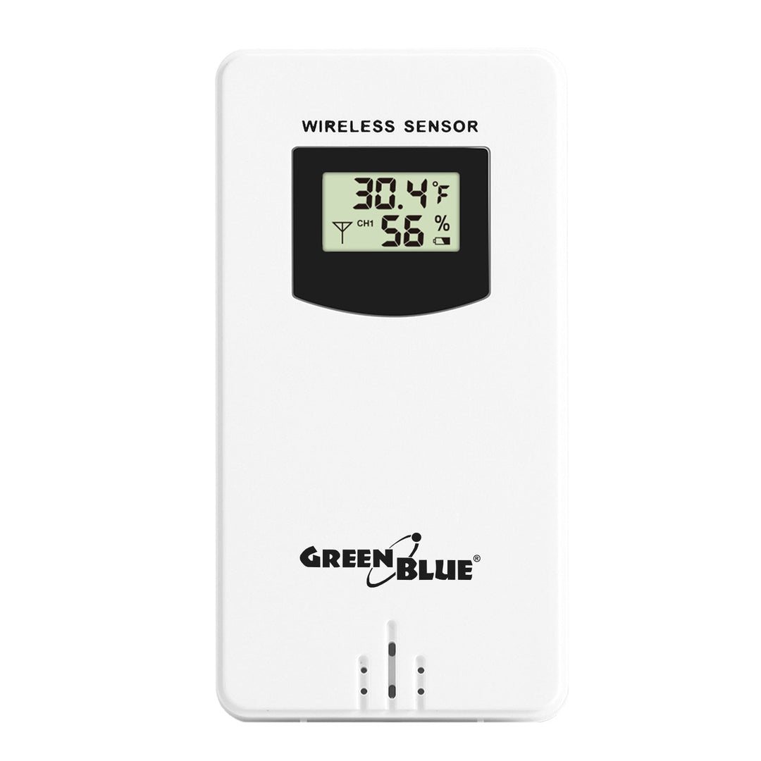 Безжична метеорологична станция с GreenBlue безжично/индуктивно зарядно устройство, часовник, аларма, календар, външен сензор, GB213