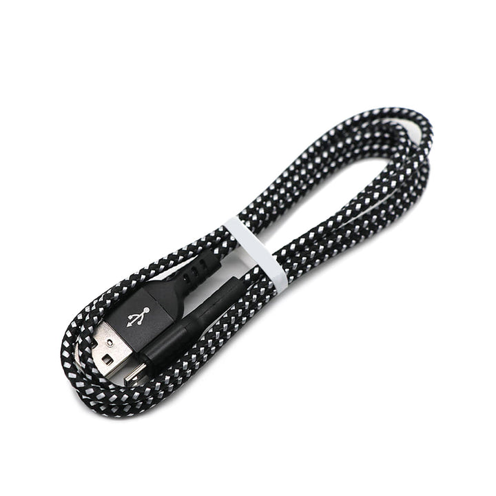 Maclean Energy MCE473 черен microUSB кабел, поддържащ Fast Charge 2.4A, дължина 1 м, 5V/2.4A – пренос на данни