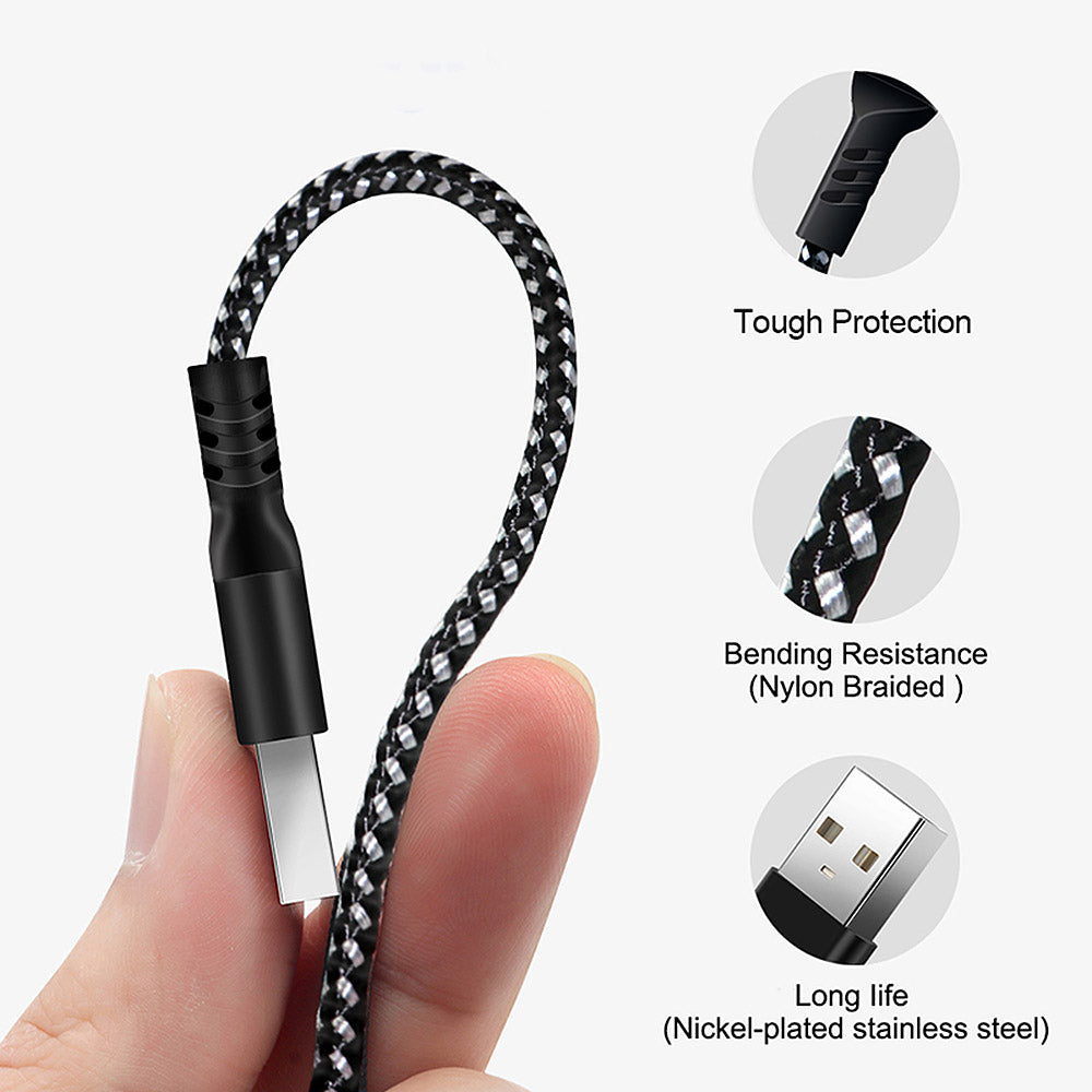 Maclean Energy MCE473 черен microUSB кабел, поддържащ Fast Charge 2.4A, дължина 1 м, 5V/2.4A – пренос на данни