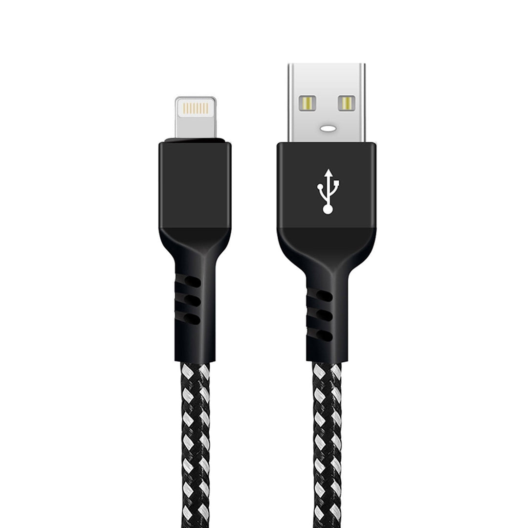 Кабел за осветление, поддържащ Fast Charge 2.4A Maclean Energy MCE472 черен, дължина 1 м, 5V/2.4A - пренос на данни