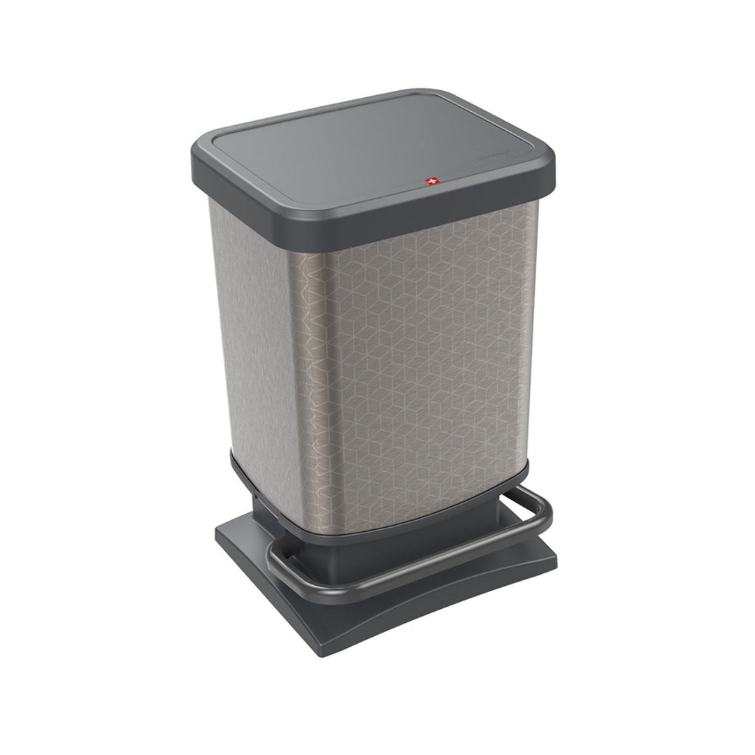 Coș de gunoi pentru pedale Rotho Paso 20L, model Hexagon