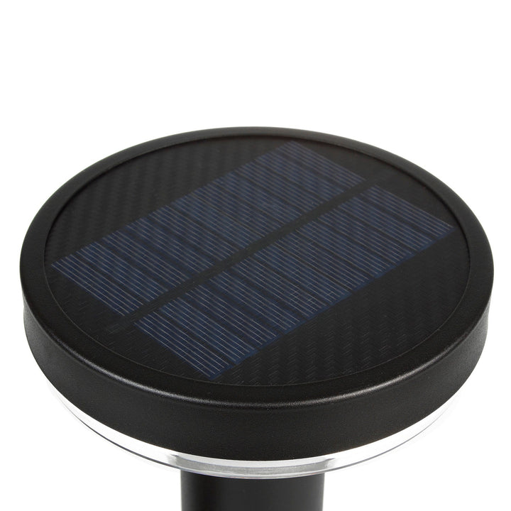 Lampa solara LED cu senzor, MCE465 C/M IP44, Bateria Li-ion 18650, IP44, 3,7V, 1200 mAh, neagra