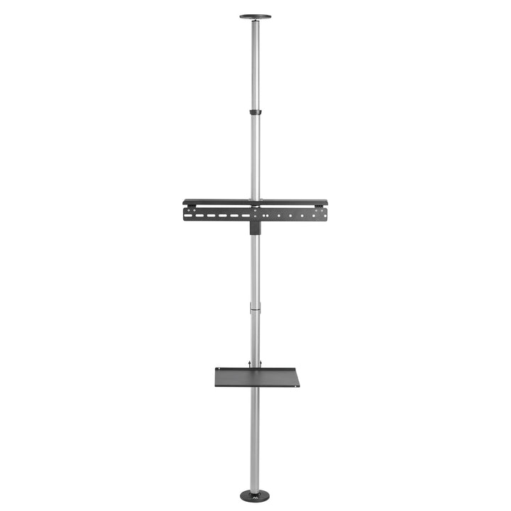 Maclean MC-791N телескопична стойка за телевизор, стойка за таван-под с рафт, 37"-70", макс. 30 кг