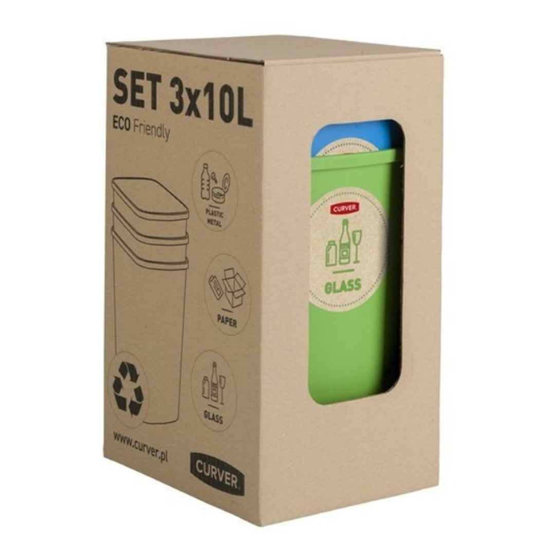 Curver ECO Friendly комплект кошчета за сортиране 3x9L