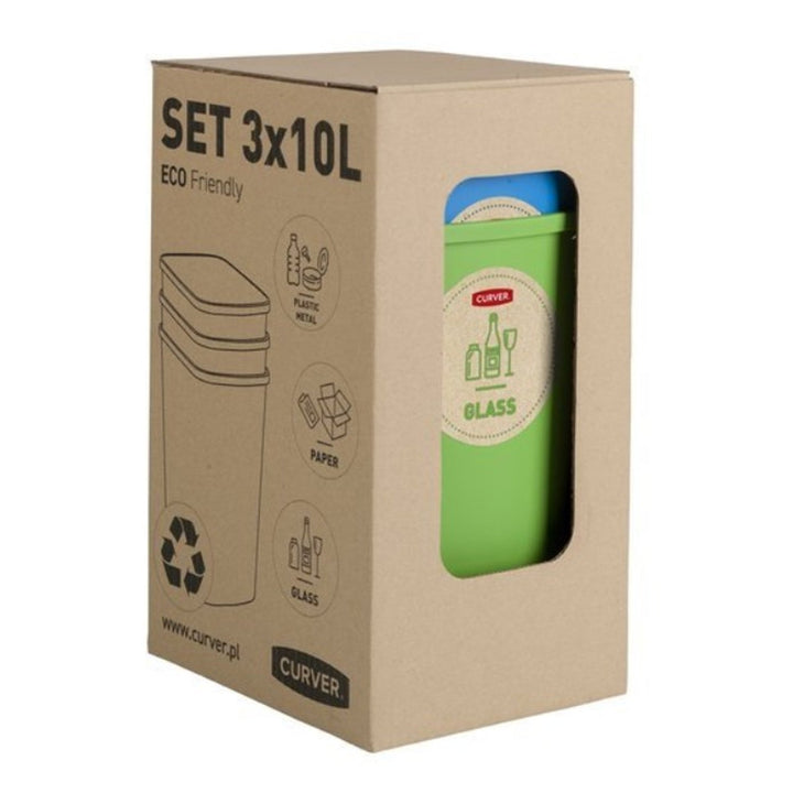 Curver ECO Friendly комплект кошчета за сортиране 3x9L