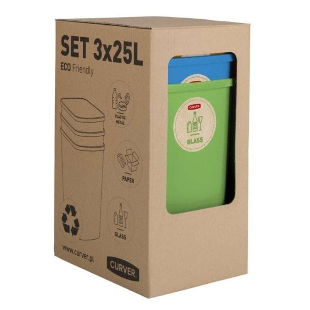 Curver ECO Friendly комплект кошчета за сортиране 3x25L