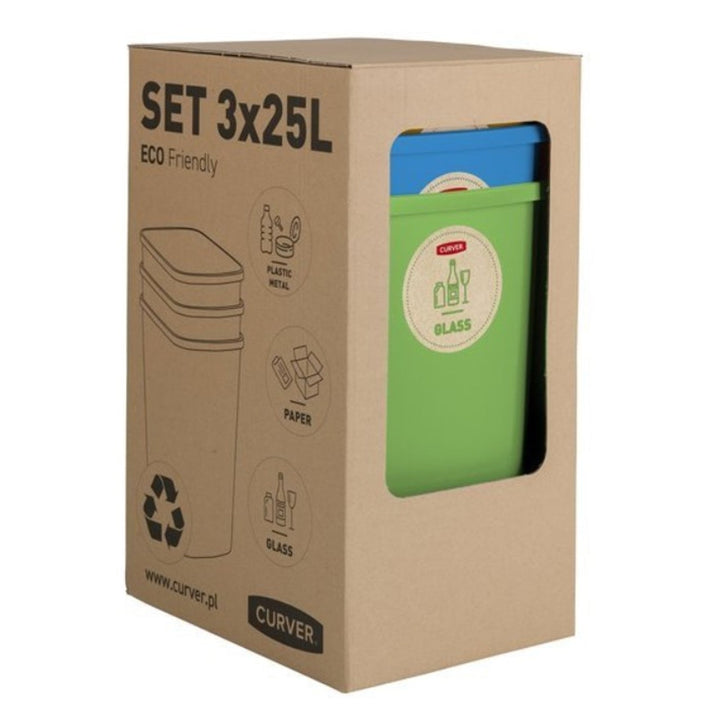 Curver ECO Friendly комплект кошчета за сортиране 3x25L