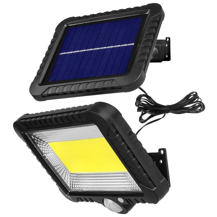 Слънчев LED прожектор с датчик за движение Maclean Energy IP44, 5 W, 400 lm, 6000 K студено бяла светлина, литиева батерия 1300 mAh, 3,7 V DC  MCE438