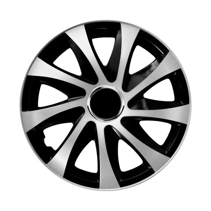 13" NRM EXTRA DRIFT SILVER BLACK сребърни и черни капаци за джанти - 4 броя