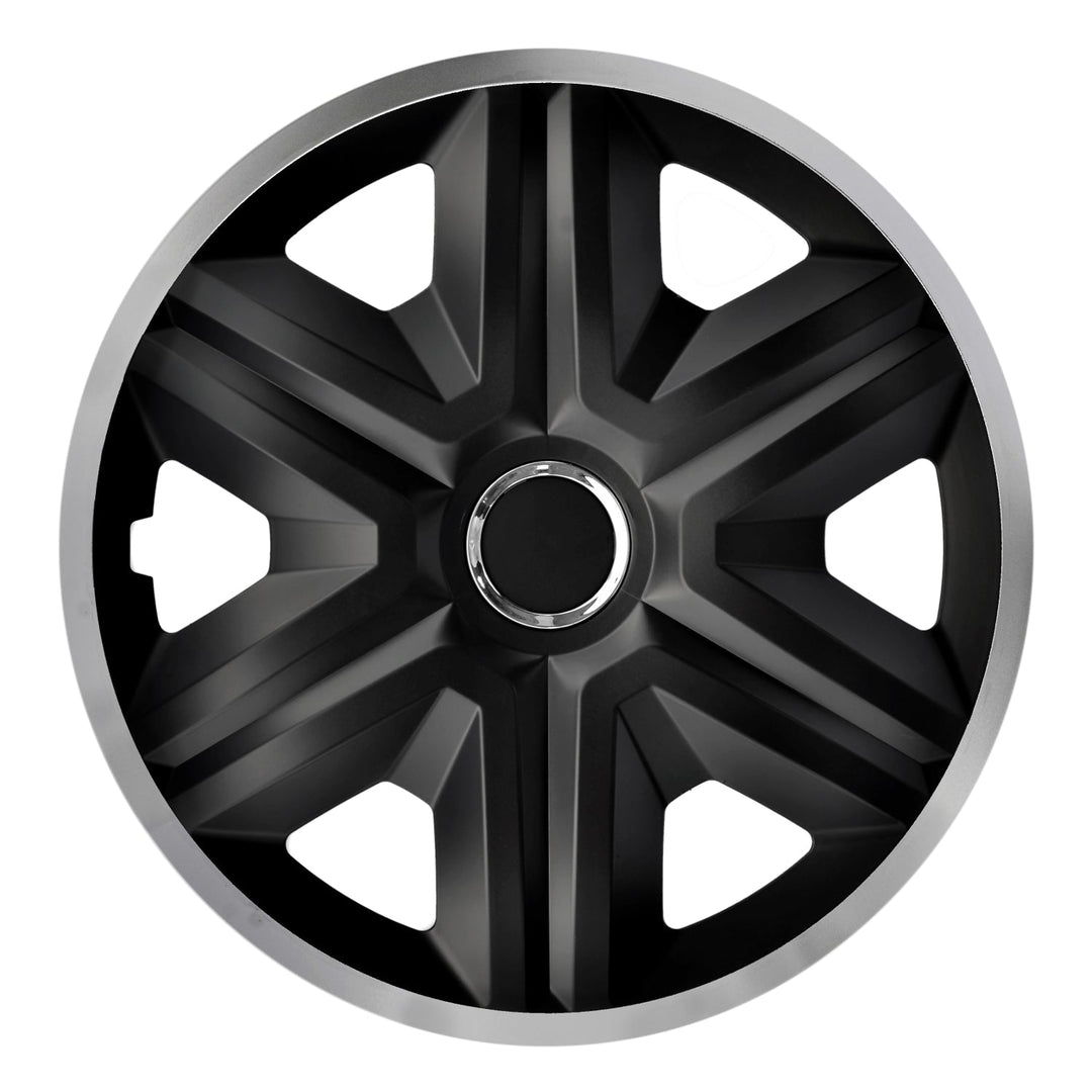16" NRM FAST LUX SILVER сребърни и черни капаци за джанти, 4 бр.