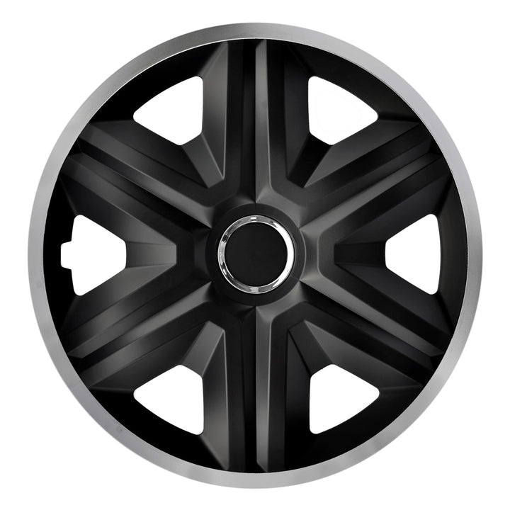 16" NRM FAST LUX SILVER сребърни и черни капаци за джанти, 4 бр.