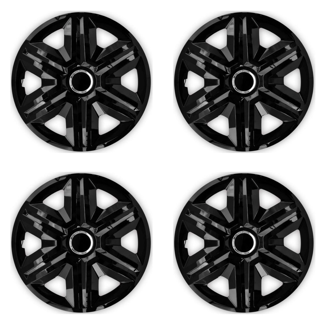 14" NRM FAST BLACK PAINTED капачки за главини, черни, 4 броя